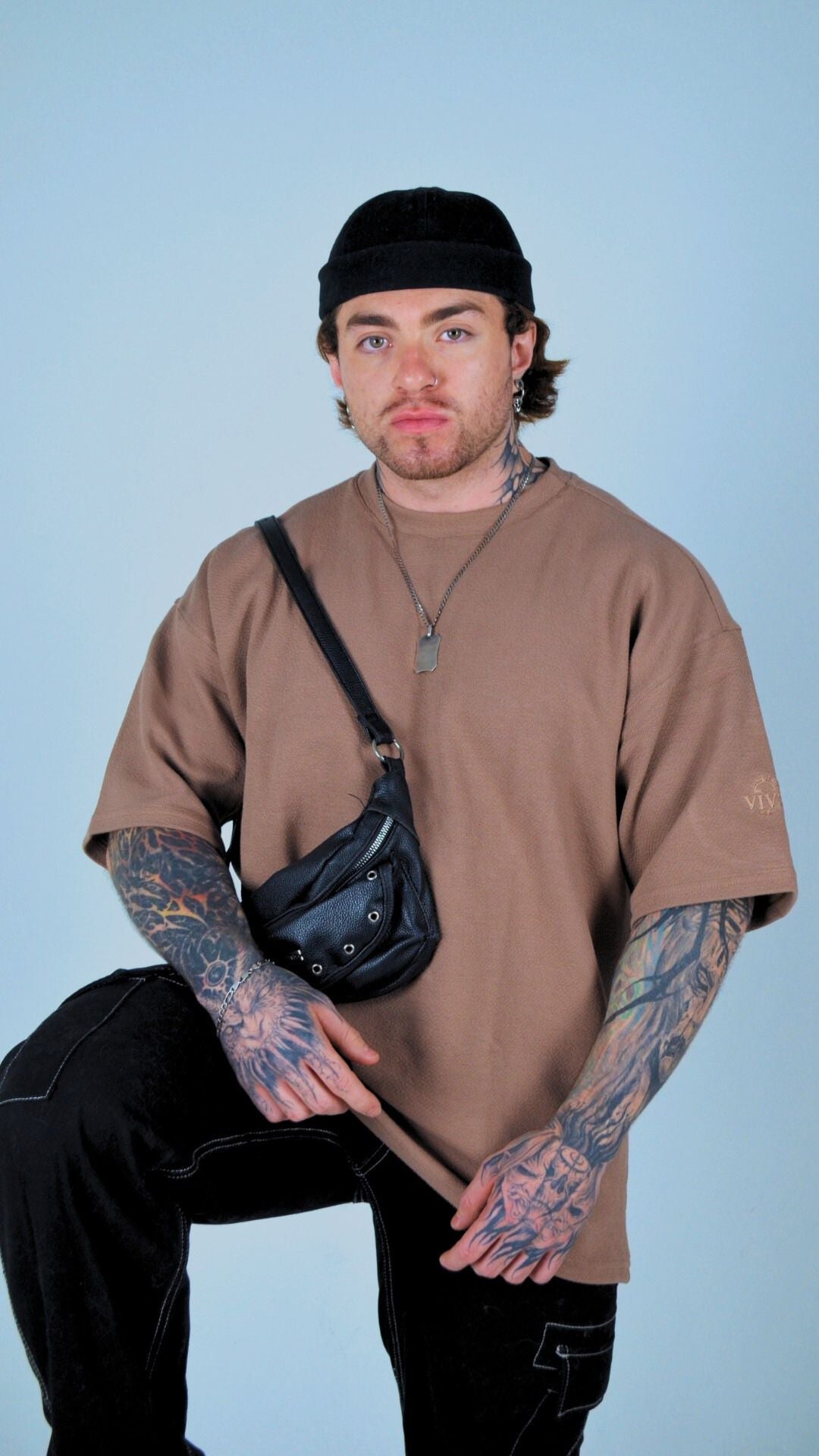 Camiseta Oversize Café