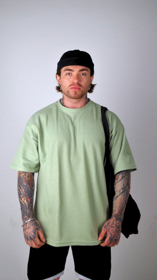 Camiseta Oversize Texturizada Verde